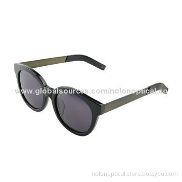 Fresh brightly colored acetate sunglasses with high quality in black